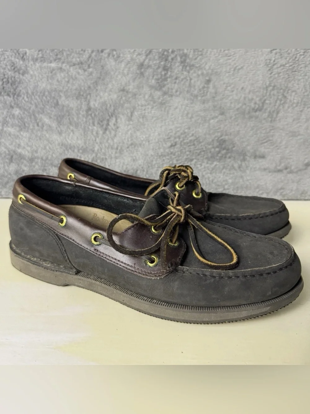 Rockport Boat Shoes Mens 9M Moccasins Leather Moc Toe Non Slip Nautical M5108